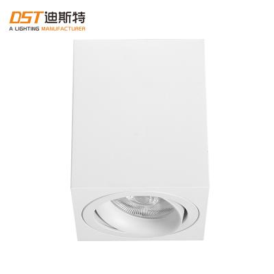 China Modern Commercial Supermarket Spot Light Square Aluminum Outdoor MR16 GU10 LED Ceiling Mounted Spotlight for sale