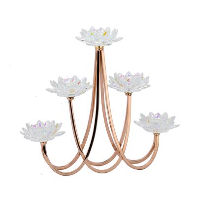 China Decoration crystal glass candle holder proposal candlelight dinner candle holder home decoration for sale