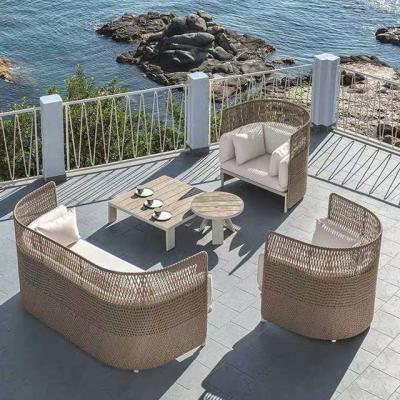 China Low Price Modern Aluminum Furniture Outdoor Sofa Set Outdoor Sofa Garden Furniture With Cushions for sale