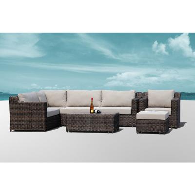 China Modern Design Patio Hot Sale Rattan Rope Funiture Sofa Set Outdoor Garden for sale