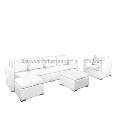 China Modern Hot Sale Contemporary Furniture White Leather Couch Sofa Set for sale