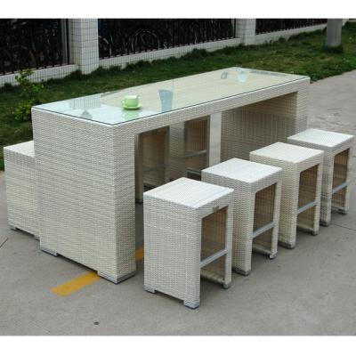 China Garden Set Factory Supply Wholesale White Rattan Furniture Aluminum Outdoor Garden Set for sale