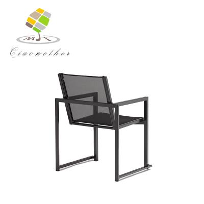 China Modern Design Modern Outdoor Furniture New Arrival Top Material With Mesh Aluminum Frame Outdoor Armchair for sale