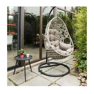 China Wholesale Price Modern Outdoor Hanging Wicker Rattan Egg Chair Leisure Patio Egg Swing Wicker Chair for sale