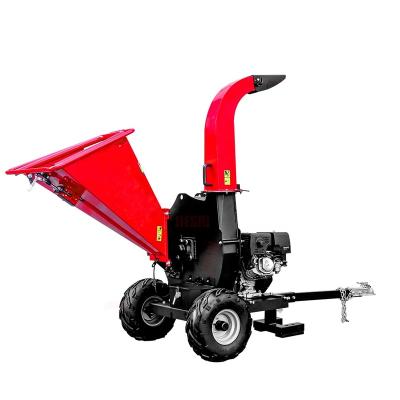 China Pull/ Electric 4 Stroke 420CC Garden Jungle Leaf Branch Tree Drum Towable Wood Chipper Shredder Machine for sale