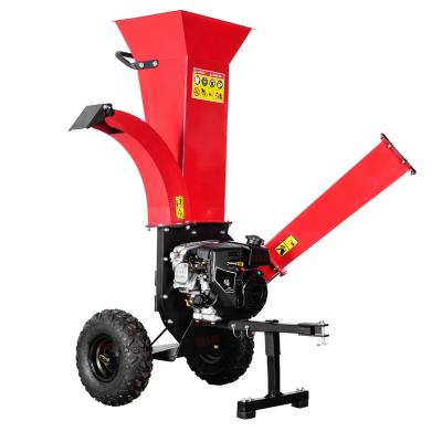 China Pull/ Electric Efficient 4 Stroke 212CC Petrol Powered Tree Wood Chipper Shredder Made In China for sale