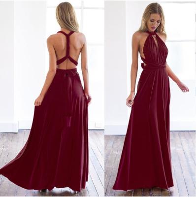 China New Summer Breathable Fashion Hanging Necks Dress Women Maxi Vintage Dresses For Women for sale