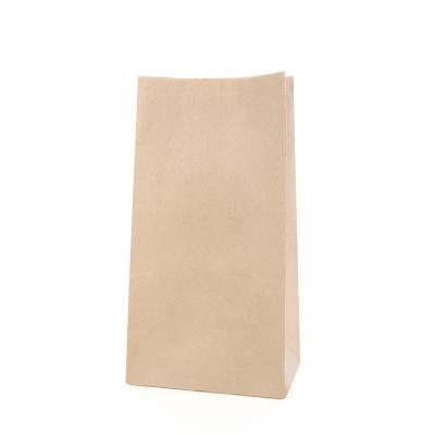 China Recycled Materials Customize Your Own Logo Kraft Paper Bag Sandwiches Fast Food Packaging Bag for sale