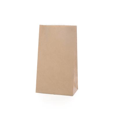 China Fast Food Recycled Materials Stand Up Pouch Restaurant Food Bag Thin Brown Kraft Paper Bag for sale