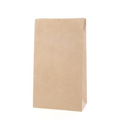 China Recycled Materials Customized Logo Fast Food Bag Kraft Takeout Paper Bag Without Handle for sale