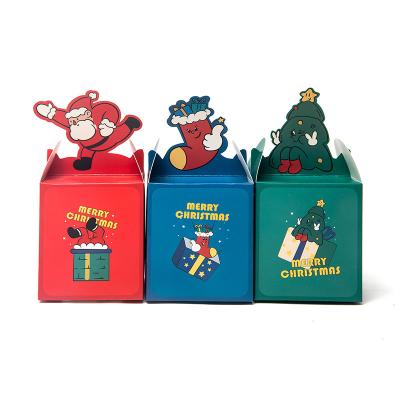 China Recyclable Hot Selling Present Christmas Candy Cookie Favor Boxes Christmas Treat Boxes for sale