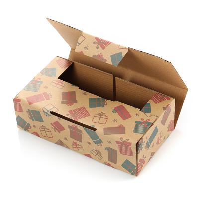 China Recyclable Paper Boxes Wholesale Customized Brown Packaging Folding Printed Corrugated Cardboard Gift Box for sale