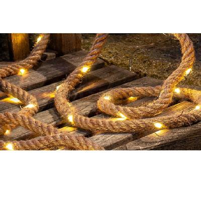 China Constant on the & Flicker Light Up Solar Fairy Lights 100 LED 0.04W Hemp Rope Solar Waterproof Solar String Light for sale