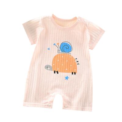 China Cheap Organic Short Sleeve Baby Romper Baby Homewear Cotton Cute Animal Unisex Baby Clothing Clothing for sale