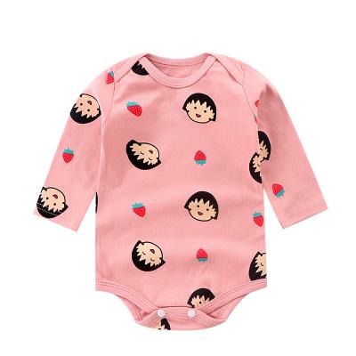 China Homewear Newborn Baby Clothes High Quality 100% Cotton Long Sleeve Baby Rompers Newborn Jumpsuit Baby Clothes for sale