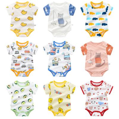 China 100% Unisex Baby Rompers Summer 5 Pieces Cotton Newborn Baby Clothes Homewear for sale