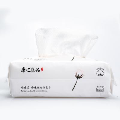 China White Disposable Tissue Paper Towel 100% Cotton Make Up Remover Cotton Wholesale Disposable Face Towels for sale