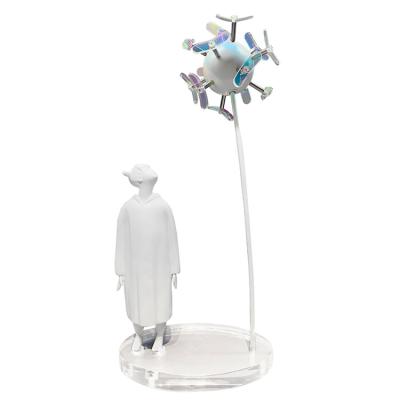 China China Ball Character Resin + Acrylic Home Decoration Opens Gift Creative Abstract Simple Statue for sale