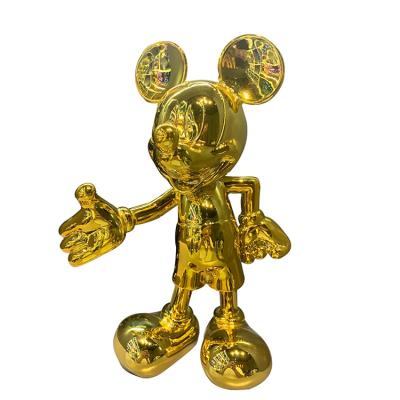 China China Supplier Jewelry Electroplating Statue Cartoon Character Decoration Craft Cute Resin for sale