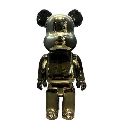 China China New Halloween Gift Large Building Block Bear Garden Decoration Plating Resin Crafts Decoration for sale