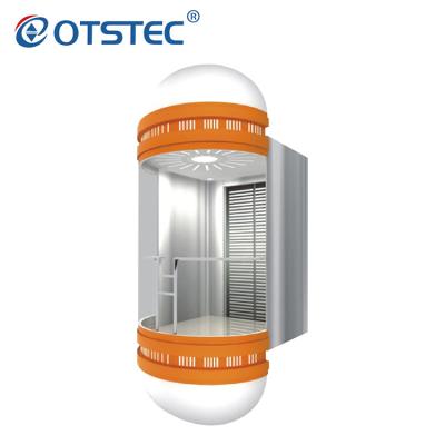 China Low price traditional capsule elevator with beautiful and attractive decoration for sale