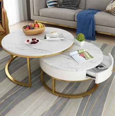 China Modern Marble Round Coffee Table Combination for sale