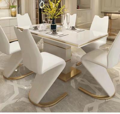 China Modern Z Shape Office Chair Contemporary High Quality PU Dining Chair for sale