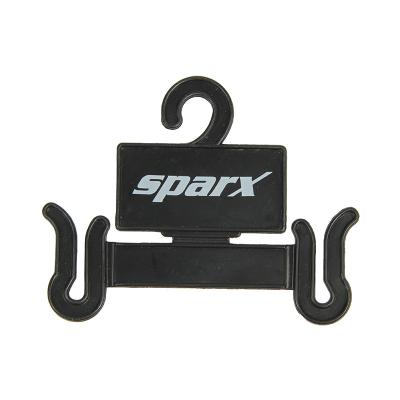 China Custom Logo Black Plastic Footwear Hanger For Displaying Sandals Flip-flops for sale