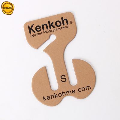 China 88mm*120mm Eco de Vriendschappelijke Hanger van de de Schoenvertoning van de Kartonhaak ODM Gerecycleerde Te koop