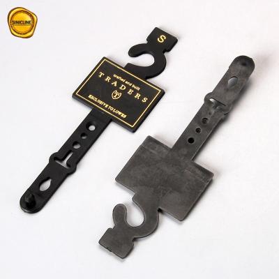 China Gouden Folie die Logo Plastic Belt Hangers For-Kast stempelt Te koop