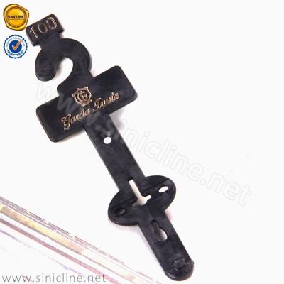 China Gouden Folie Logo Plastic Belt Hangers Te koop