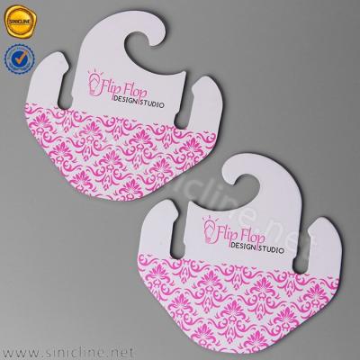 China Rigid Paper Board Flip Flop Hanger ODM Shoe Holder Hanger For Shopping Mall for sale