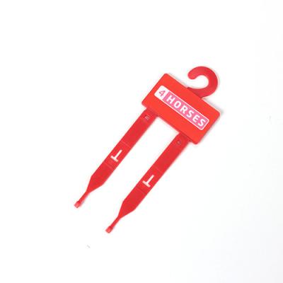 China Red Colored Custom Logo Plastic Belt Hangers For Horse Equipment Belt Two Prongs for sale