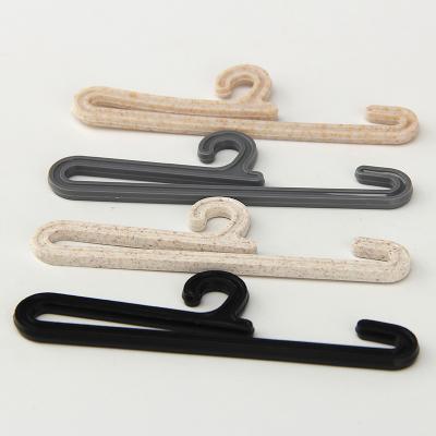 China Eco Friendly Plastic Sock Hooks CCM60 Wheat Straw Material Small Plastic Hanger for sale