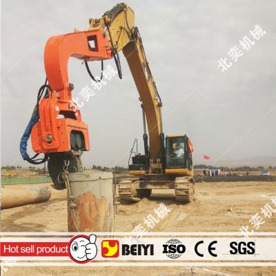 China BUY BEIYI V250D V330 V350 sheet  Pile Hammer Hydraulic Vibratory Pile Driver in construction for sale