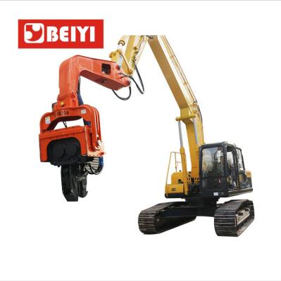 China BEIYI china factory trade Excavator Mounted Hydraulic Excavator  Pile Driver/Vibratory hammer/bore pile drilling for sale