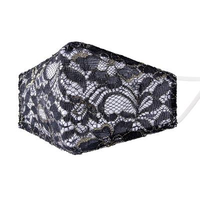 China Fashion Hot Reusable Washable Cotton Covering Wedding Lace Flower Mouth Shield Fabric Outdoor Maskes For Women for sale