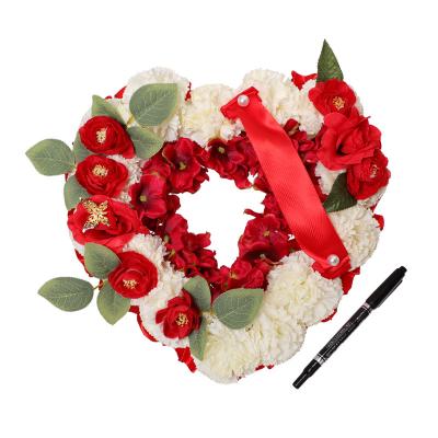 China Funeral Decoration Silk Flowers Cemetery Flowers Artificial Flowers For Graves And Memorials for sale