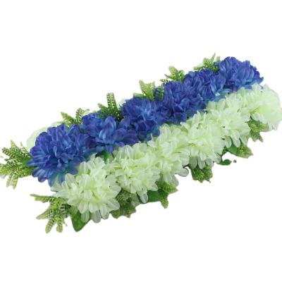 China Custom Wholesale Artificial Flower Funeral Decoration Plant Garland For Decorative Funeral for sale