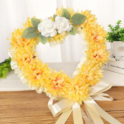 China Home Decoration Funeral Factory Wholesale Funeral Wreath Made Artificial Flower Wreath Funeral Flower Arrangements for sale