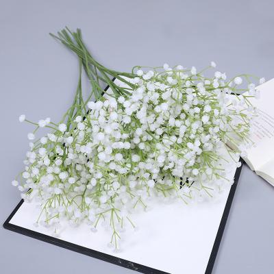 China Single Plastic White Purple Artificial Gypsophila Flower For Home Decor for sale