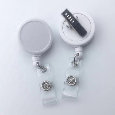 China Custom Large or Small Size Reel Nylon Retractable Rotating Badges Decorative Swivel Clip Logo for sale