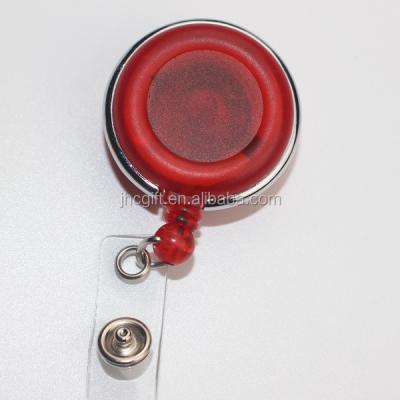 China Pull Reel ID Badge Holder Retractable Plastic Reel Round Yo-Yo Clip for Round Card Holders for sale