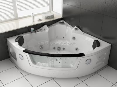 China Most popular corner massage double whirlpool bathtubs for 2 people for sale