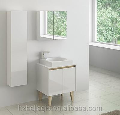 China Wall-hung or floor-standing installation with optional set of 4 legs bathroom cabinet for sale