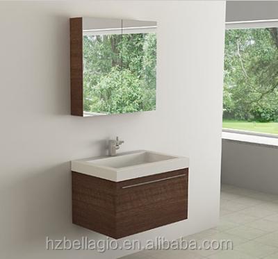 China High gloss white tall artificial stone basins with one spacious drawer waterproof vanity bathroom cabinet for sale