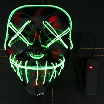 China 2021 New Product Fashion Design LED Light Led Sound Reactive Face Party Mask For Halloween Festival for sale