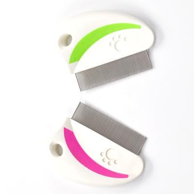 China 2021 Viable Cheap Price Pet Hair Metal Head Lice Pet Comb Stainless Steel Head Lice Comb for sale