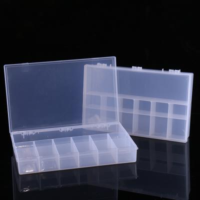 China PP Material 13 Storage Box Waterproof Non-detachable Separation Tool Storage Box Clear Plastic for sale