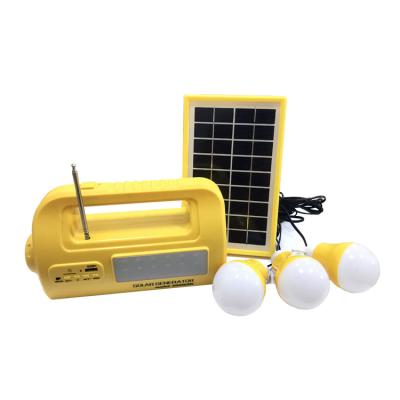 China 3W 6V 9V Solar Panel Home System Lighting Kit 4000ma Battery Charging Mobile And Radio for sale